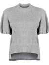 Ribbed knit panel wool t-shirt 2306815 - SACAI - BALAAN 1