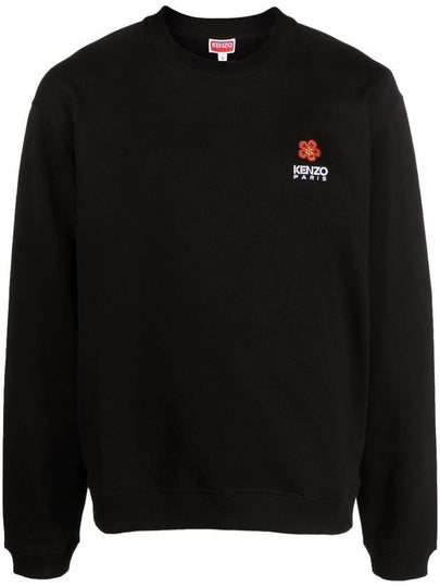 Boke Flower Logo Cotton Sweatshirt Black - KENZO - BALAAN 2