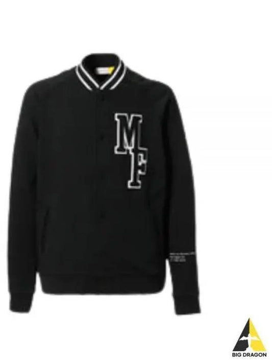 8G00006 899OJ 999 FRGMT Logo Varsity Jacket - MONCLER - BALAAN 1