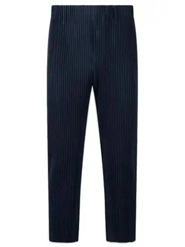 Pleated Straight Pants Navy - ISSEY MIYAKE - BALAAN 2