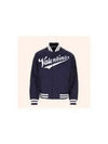 Embroidered Logo Cotton Bomber Jacket Blue - VALENTINO - BALAAN 2