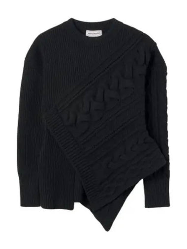 Pieced patched twist knit black - ALEXANDER MCQUEEN - BALAAN 1