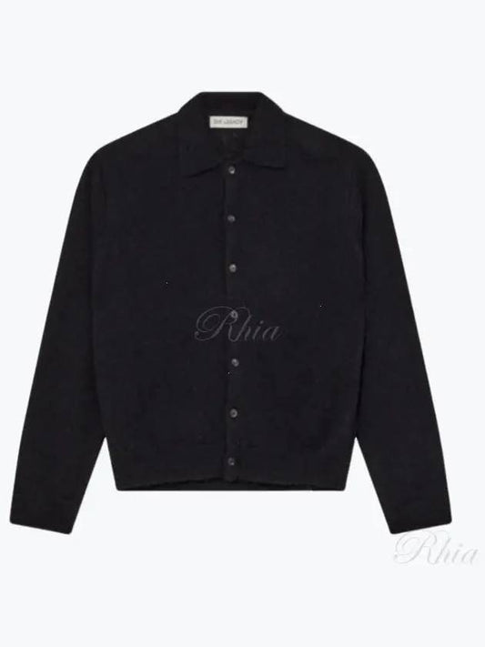 Men's Evening Polo Alpaca Cardigan Black - OUR LEGACY - BALAAN 2