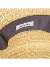 Natural Straw Wheat Braid Boater Hat Off White - THOM BROWNE - BALAAN 6