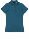 Tour Tech Short Sleeve PK Shirt Blue Moroccan - J.LINDEBERG - BALAAN 3