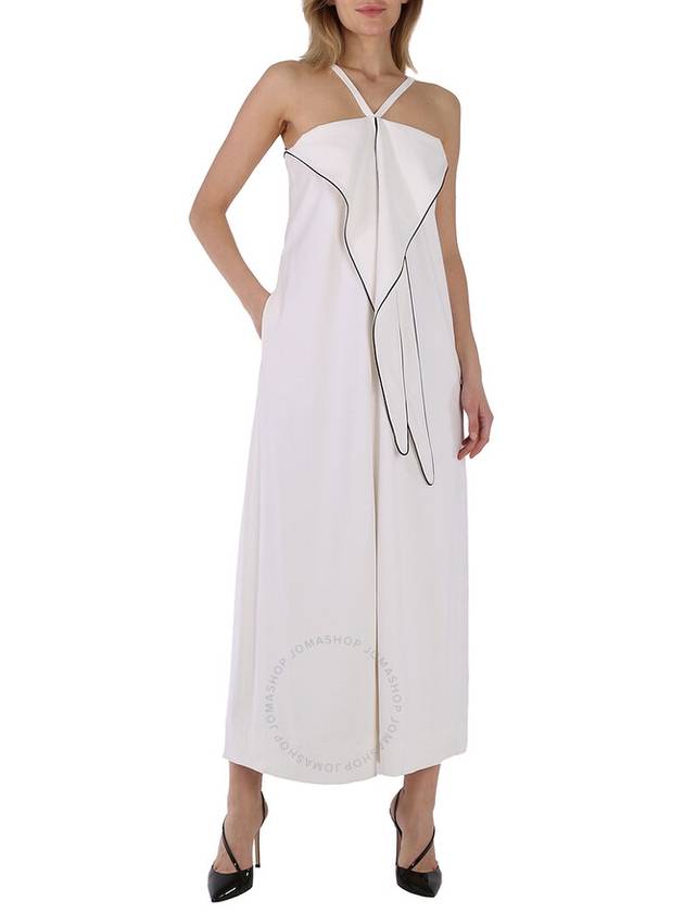 Women's Stretch Jersey Long Dress White - BURBERRY - BALAAN 2