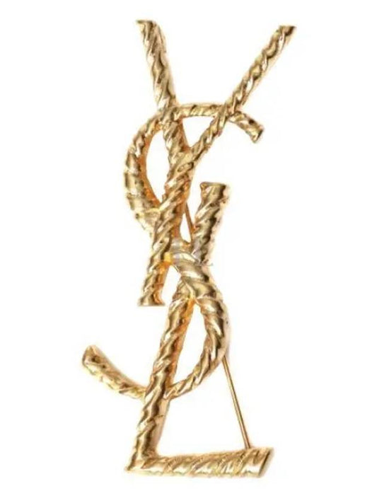 Opyum Ysl Twisted Brooch In Metal Gold - SAINT LAURENT - BALAAN 2