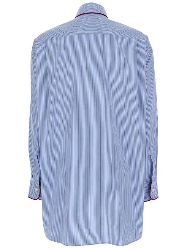 Oversized Light Blue Striped Shirt In Cotton Woman - ETRO - BALAAN 2