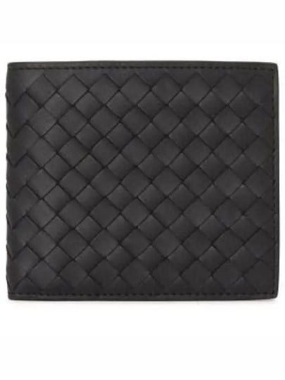 Intrecciato Leather Half Wallet Black - BOTTEGA VENETA - BALAAN 2