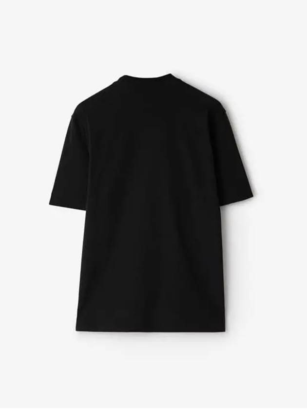 EKD Print Cotton Short Sleeve T-Shirt Black - BURBERRY - BALAAN 6