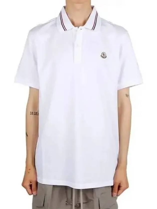 Logo patch short sleeve polo t shirt 270771 - MONCLER - BALAAN 1