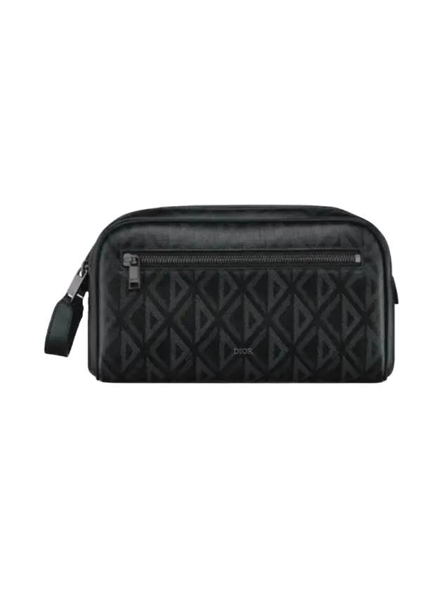 CD Diamond Toiletry Pouch Black - DIOR - BALAAN 1