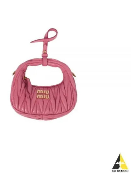 Wander Matelasse Micro Nappa Leather Hobo Mini Bag Begonia Pink - MIU MIU - BALAAN 2