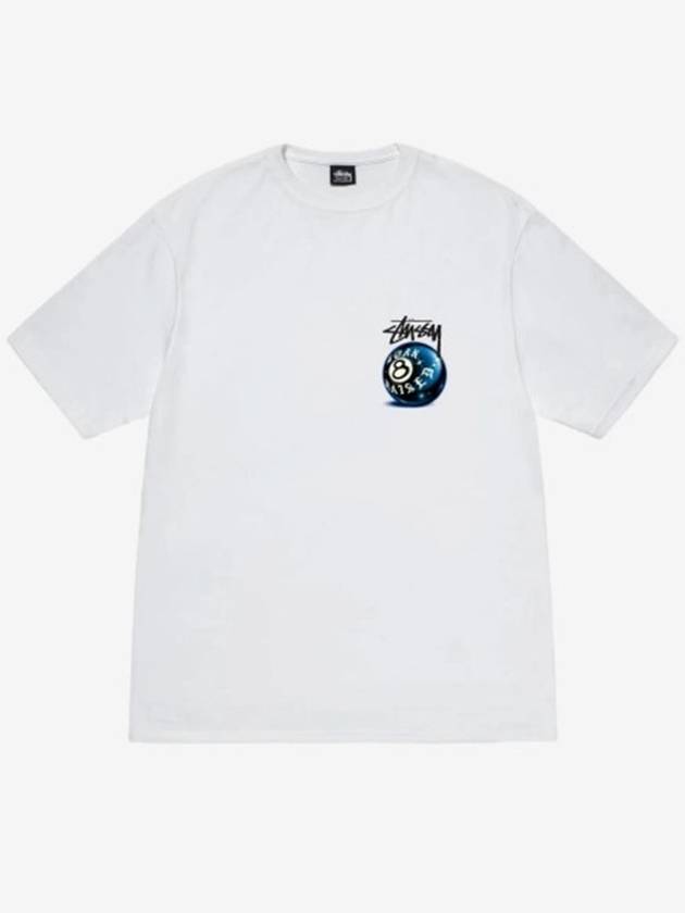 Stussy Wavy 8 Ball Pool Cotton T-Shirt NEW Short Sleeve White deals Men's Size M