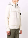 Wappen Patch Wool Zip-up Cardigan Natural - STONE ISLAND - BALAAN 5