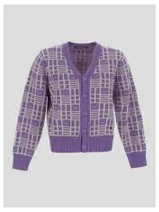 Knit Cardigan Iris Purple C60065BRG 1009581 - ACNE STUDIOS - BALAAN 1