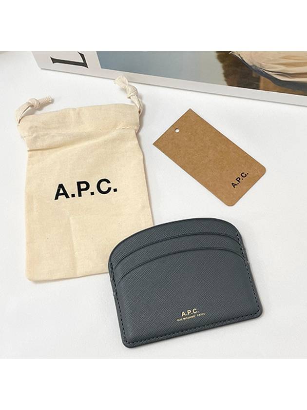 Demi Lune Card Wallet Grey - A.P.C. - BALAAN 6