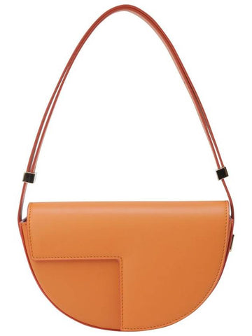 Le Petit Patou Leather Shoulder Bag Orange - PATOU - BALAAN 1