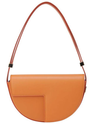 Le Petit Patou Leather Shoulder Bag Orange - PATOU - BALAAN 1