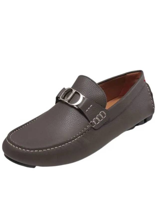 CD Signature Buckle Strap Loafers Brown - DIOR - BALAAN 3