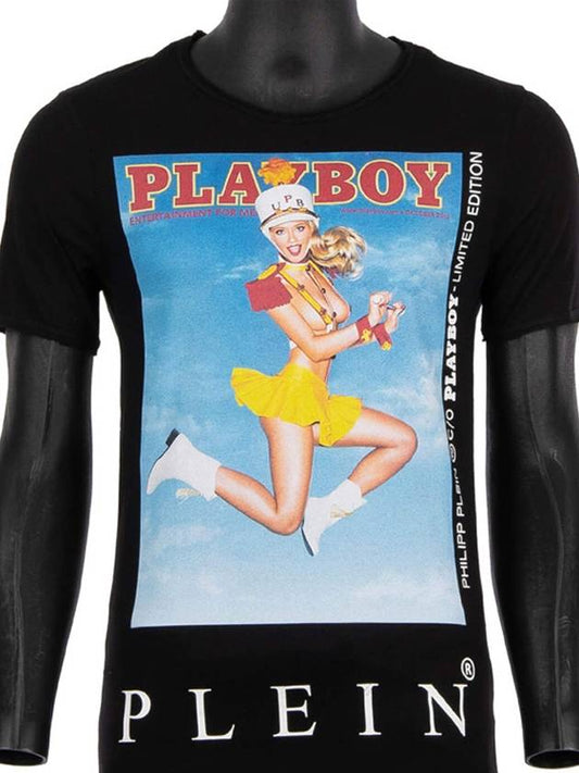 Men's Playboy collaboration play boy short sleeve tshirt MTK3692 PJY002N - PHILIPP PLEIN - BALAAN 1