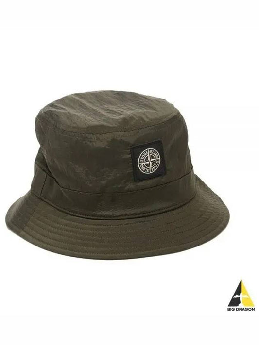 Logo Patch Bucket Hat Khaki - STONE ISLAND - BALAAN 2