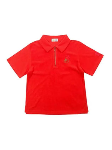 Hello Lala Terry Polo Shirt Red - LALA SMILE - BALAAN 1