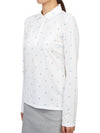 Women'S Star Print Long Sleeve Pk Shirt White - G/FORE - BALAAN 3