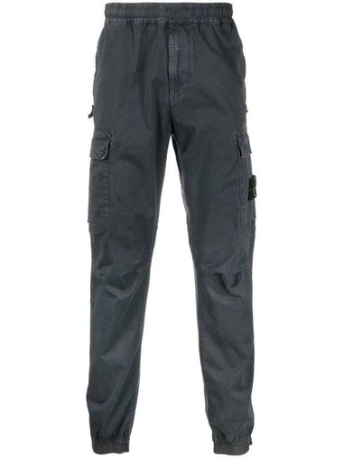 Men's Wappen Patch Straight Pants Dark Grey - STONE ISLAND - BALAAN 1