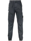 Men's Wappen Patch Straight Pants Dark Grey - STONE ISLAND - BALAAN 1