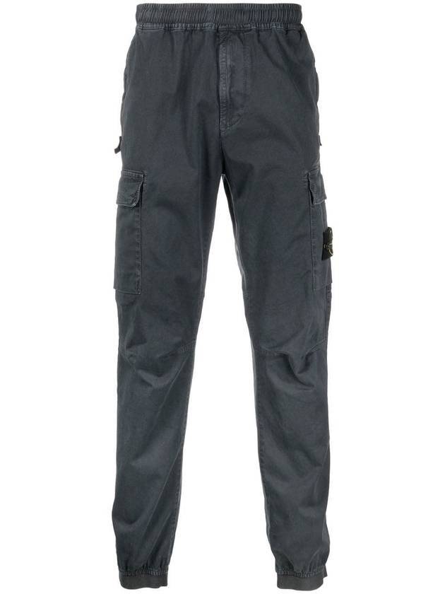 Men's Wappen Patch Straight Pants Dark Grey - STONE ISLAND - BALAAN 1