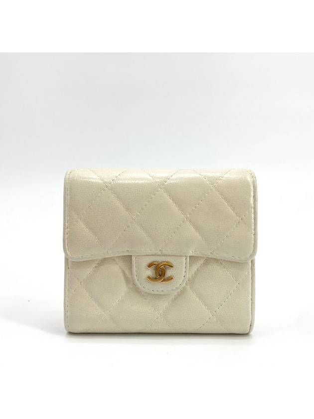 Caviar gold flap bi fold wallet - CHANEL - BALAAN 1