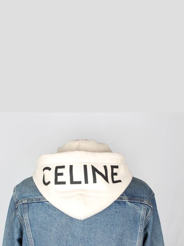 Back logo hooded denim jacket XS 55 66 - CELINE - BALAAN 6