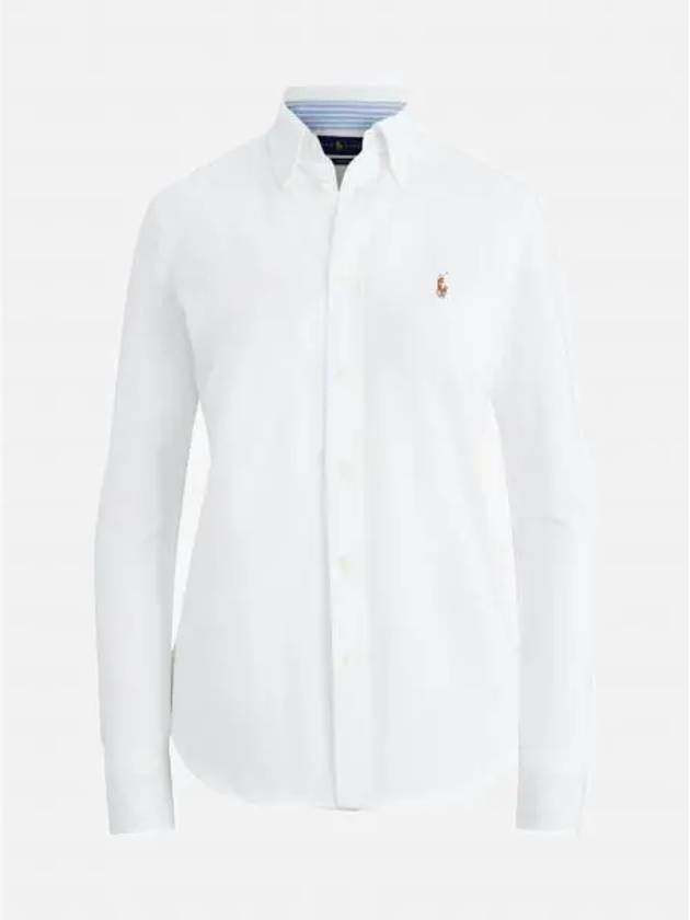 Women's Cotton Long Sleeve Shirt White - POLO RALPH LAUREN - BALAAN 2