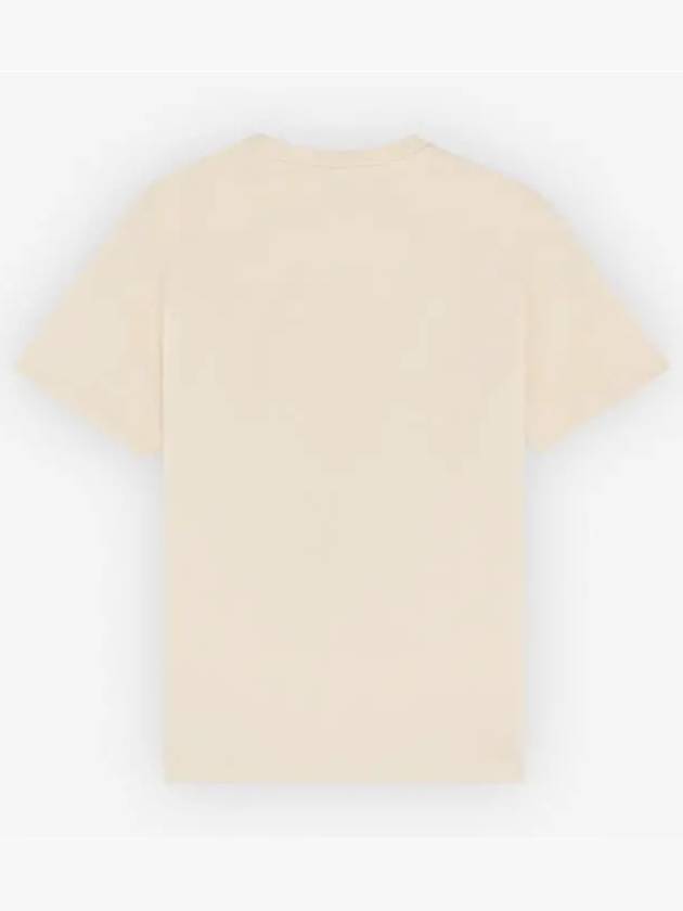 Surfing Foxes Logo Print Short Sleeve T-Shirt Beige - MAISON KITSUNE - BALAAN 6