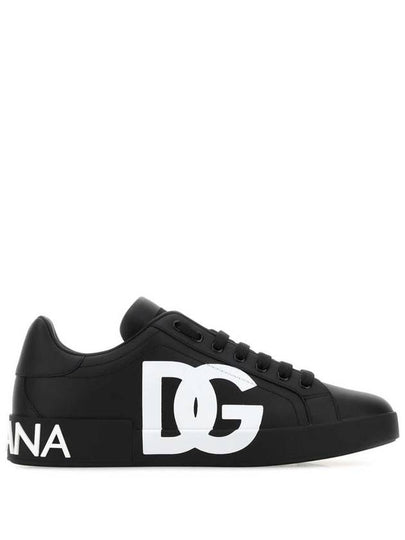 Saint Tropez Calfskin Sneakers Black - DOLCE&GABBANA - BALAAN 2