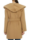 Vidim Hooded Virgin Wool Single Coat Light Brown - MAX MARA - BALAAN 4