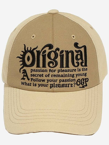 Original Lettering Cap Beige - OGARP - BALAAN 1