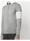 4 Bar Armband Classic Merino Wool Knit Top Light Grey - THOM BROWNE - BALAAN 4