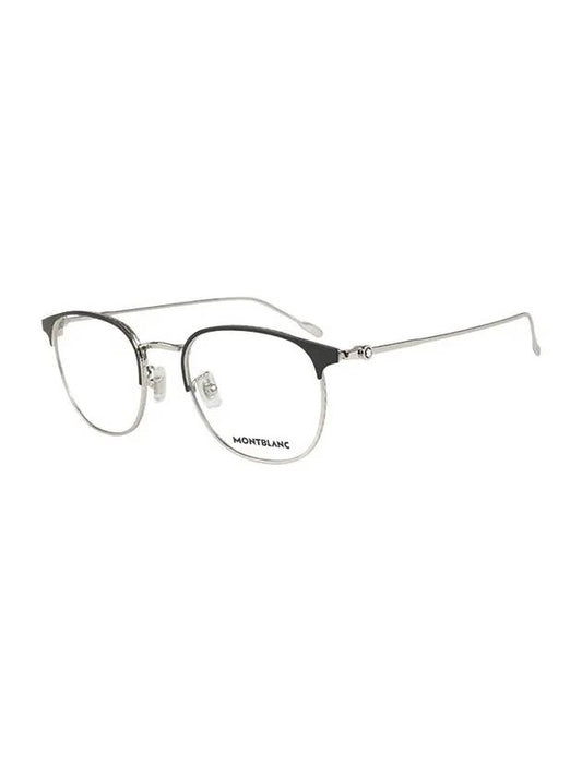 Round Metal Eyeglasses Black Silver - MONTBLANC - BALAAN 1