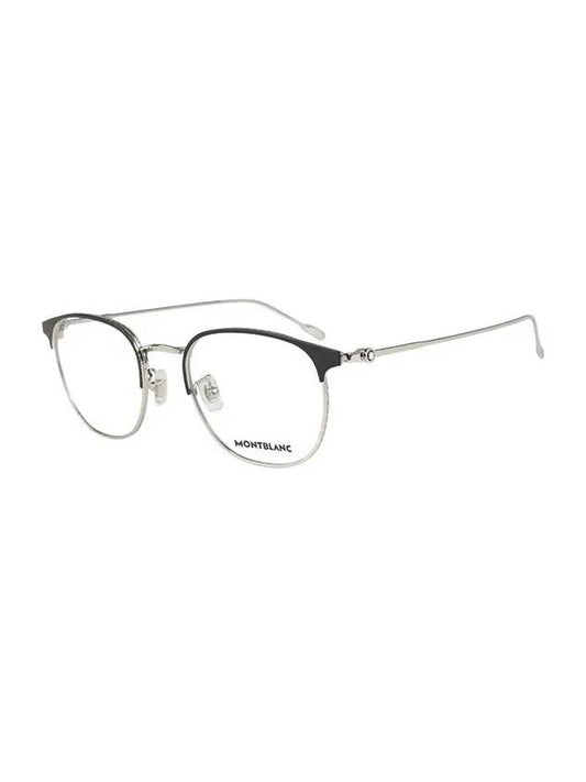 Round Metal Eyeglasses Black Silver - MONTBLANC - BALAAN 2