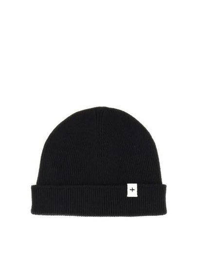 Logo Patch Knit Beanie Black - JIL SANDER - BALAAN 2