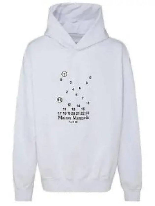 Men's Number Logo Cotton Hoodie White - MAISON MARGIELA - BALAAN 2