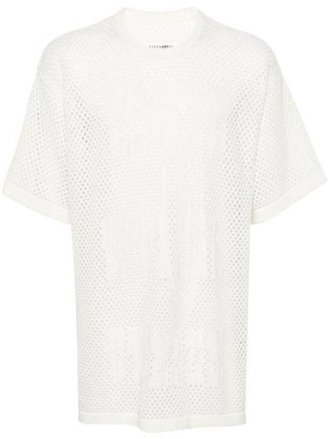 Logo mesh short sleeve t shirt white - MAISON MARGIELA - BALAAN 1