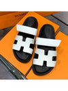 Chypre Calfskin Sandals Blanc - HERMES - BALAAN 3