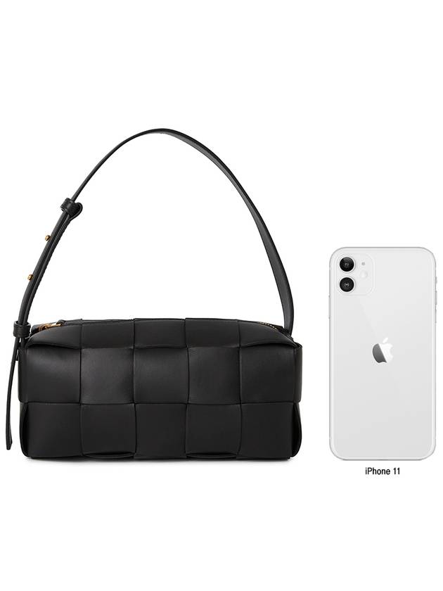 Brick Cassette Intrecciato Small Shoulder Bag Black - BOTTEGA VENETA - BALAAN 8