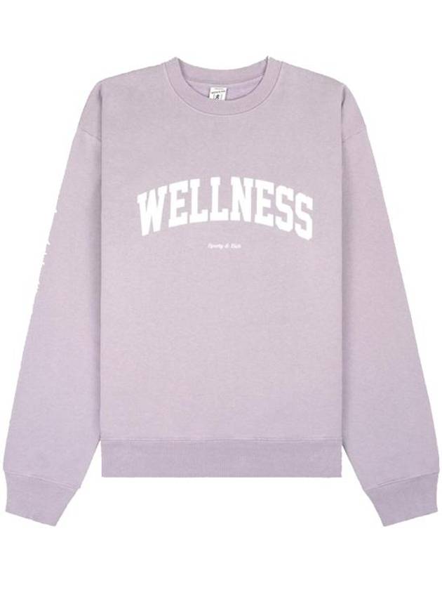 Wellness Crew Neck Cotton Long Sleeve T-Shirt Purple - SPORTY & RICH - BALAAN 2