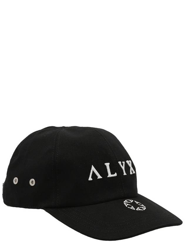 Embroidered Logo Cotton Ball Cap Black - 1017 ALYX 9SM - BALAAN 3