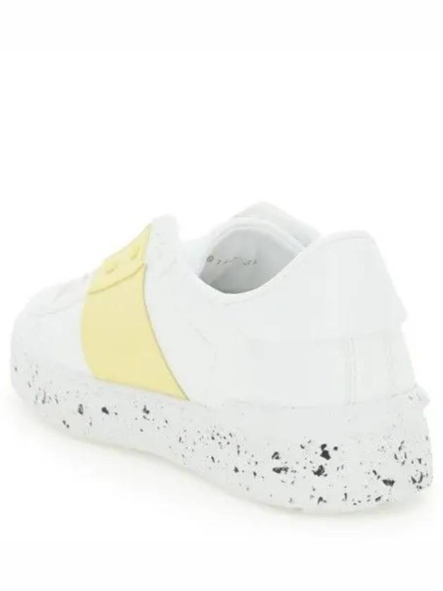 Open For A Change Low Top Sneakers White Yellow - VALENTINO - BALAAN 5