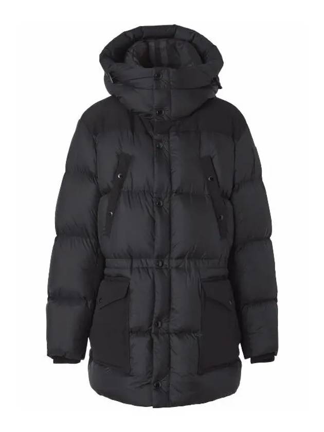 Logo Applique Nylon Puffer Coat Black - BURBERRY - BALAAN 2